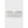 Image glasses with golden frame