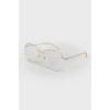 Image glasses with golden frame
