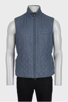 Men's reversible quilted vest