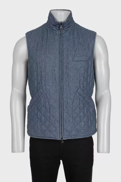 Men's reversible quilted vest