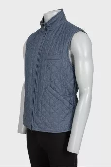 Men's reversible quilted vest