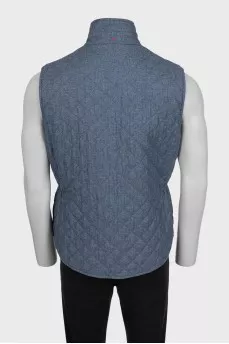 Men's reversible quilted vest