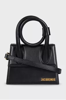 Le Chiquito Noeud Black Leather Bag