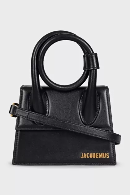 Le Chiquito Noeud Black Leather Bag
