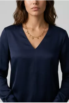 Gold-tone necklace with signature pendants