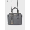Graphite colored leather bag