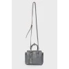 Graphite colored leather bag