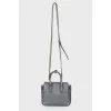 Graphite colored leather bag