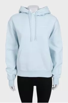 Blue hoodie with a patch pocket