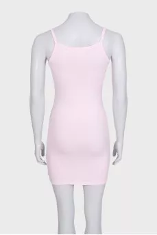 Bodycon mini dress with glitter logo