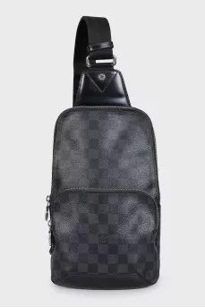 Men's canvas bag with an Avenue print