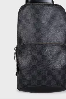 Men's canvas bag with an Avenue print