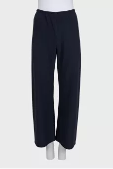 Black wide-leg trousers