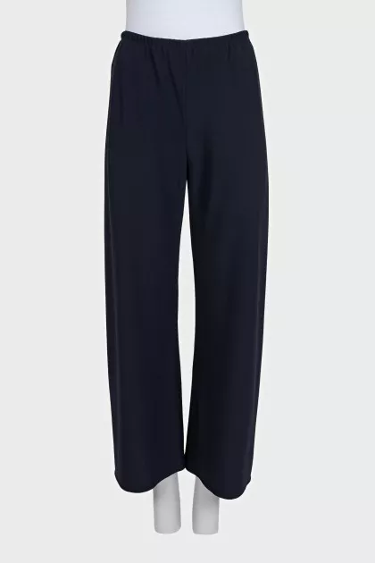 Black wide-leg trousers