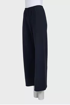 Black wide-leg trousers