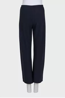 Black wide-leg trousers