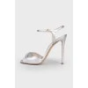 Silver barefoot sandals