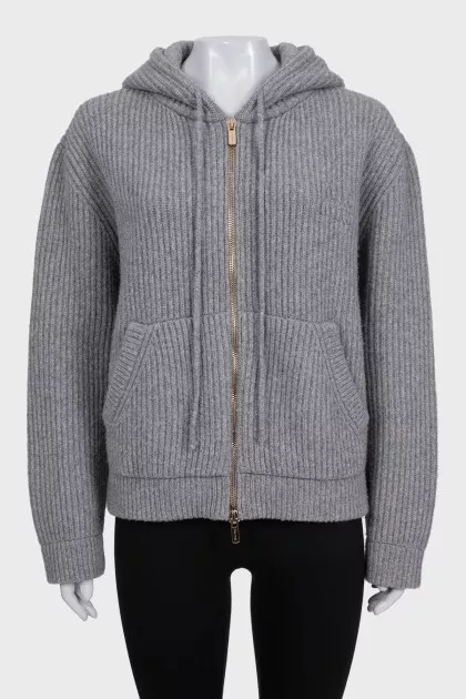 Серый джемпер из шерсти и кашемира