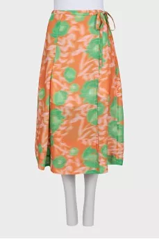 Orange wrap skirt