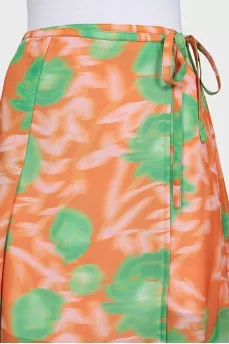 Orange wrap skirt