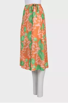 Orange wrap skirt