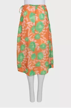 Orange wrap skirt
