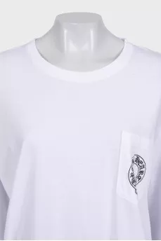 White long sleeve t-shirt with print