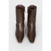 Semi-skinned square toe boots