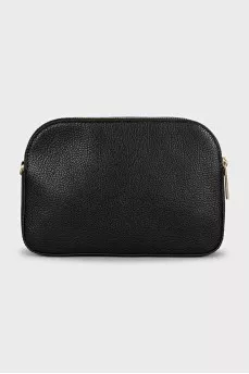 Animal print leather crossbody