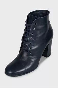 Blue leather ankle boots Interlocking