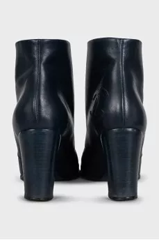 Blue leather ankle boots Interlocking