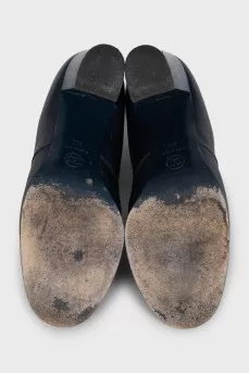 Blue leather ankle boots Interlocking