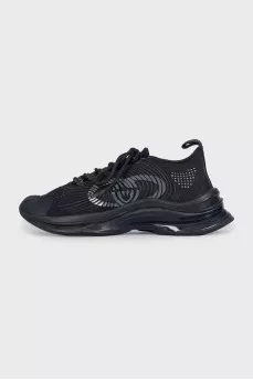 Black textile Run sneakers