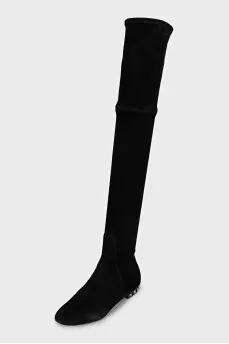 Черные ботфорты Rockstud