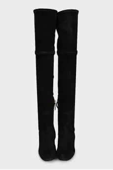 Черные ботфорты Rockstud