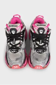 Комбинированные розовые кроссовки Runner
