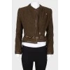 Жакет вовняний з поясом