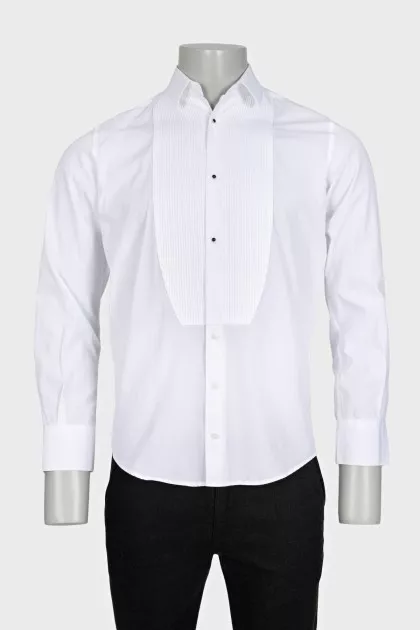 Men's shirt with contrasting buttons