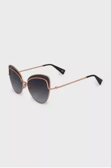 Sunglasses with a gold braided design