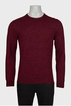 Men's red wool jumper