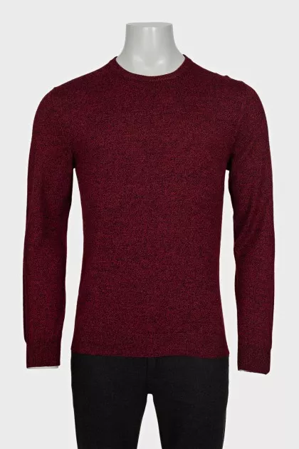 Men's red wool jumper