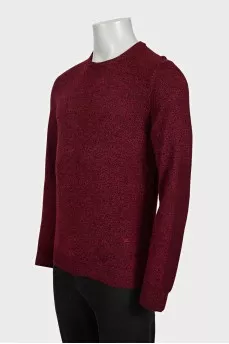 Men's red wool jumper