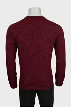 Men's red wool jumper