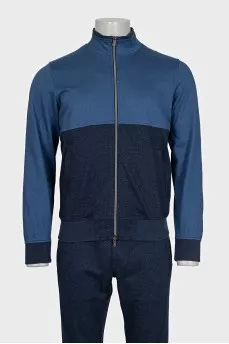 Men's tracksuit with a zip-up jacket
