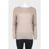 Long open back sweatshirt, with the tag