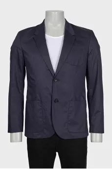 Men's single-breasted purple jacket