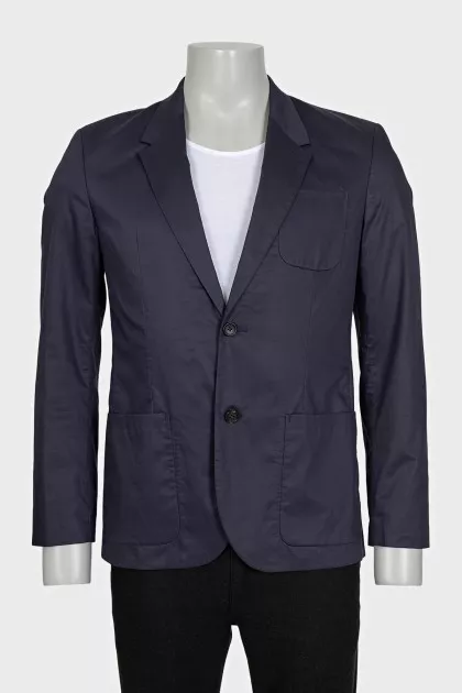 Men's single-breasted purple jacket