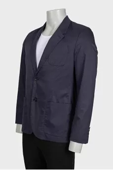 Men's single-breasted purple jacket
