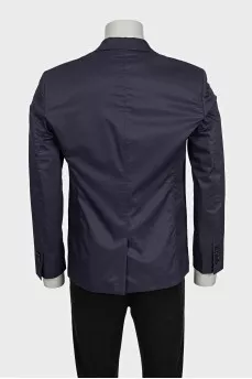 Men's single-breasted purple jacket