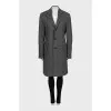 Fitted wool coat with pockets